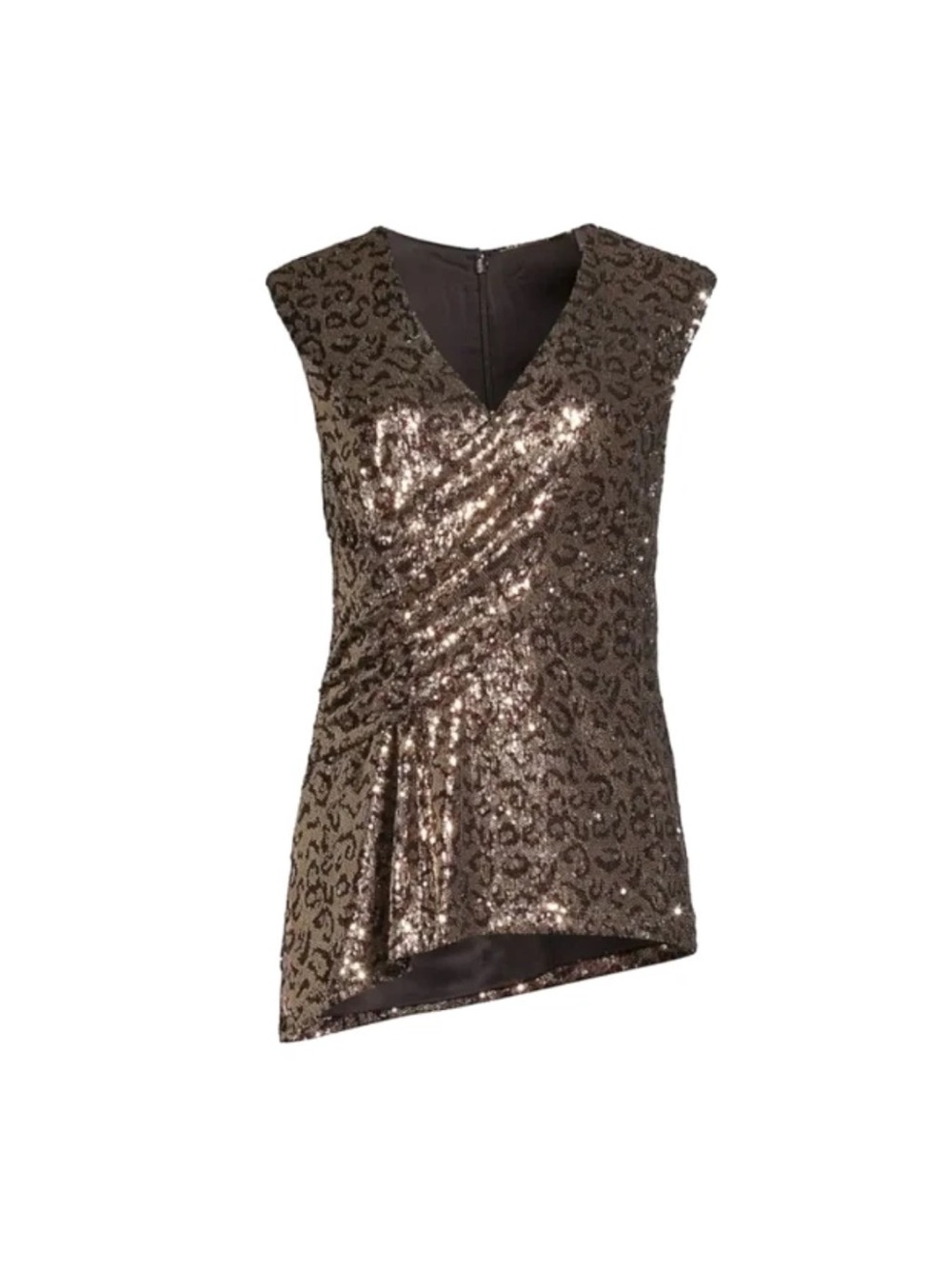 Elie Tahari Sequin Leopard Print Top - size 4 Small